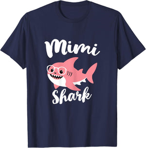 Mimi Shark Mother's Day Grandma Funny T-Shirt - T-Shirt | Navy