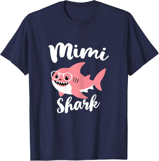 Mimi Shark Mother's Day Grandma Funny T-Shirt - T-Shirt | Navy