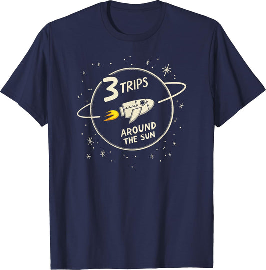 3rd Birthday Children's Room Theme T-Shirt - T-Shirt | Navy