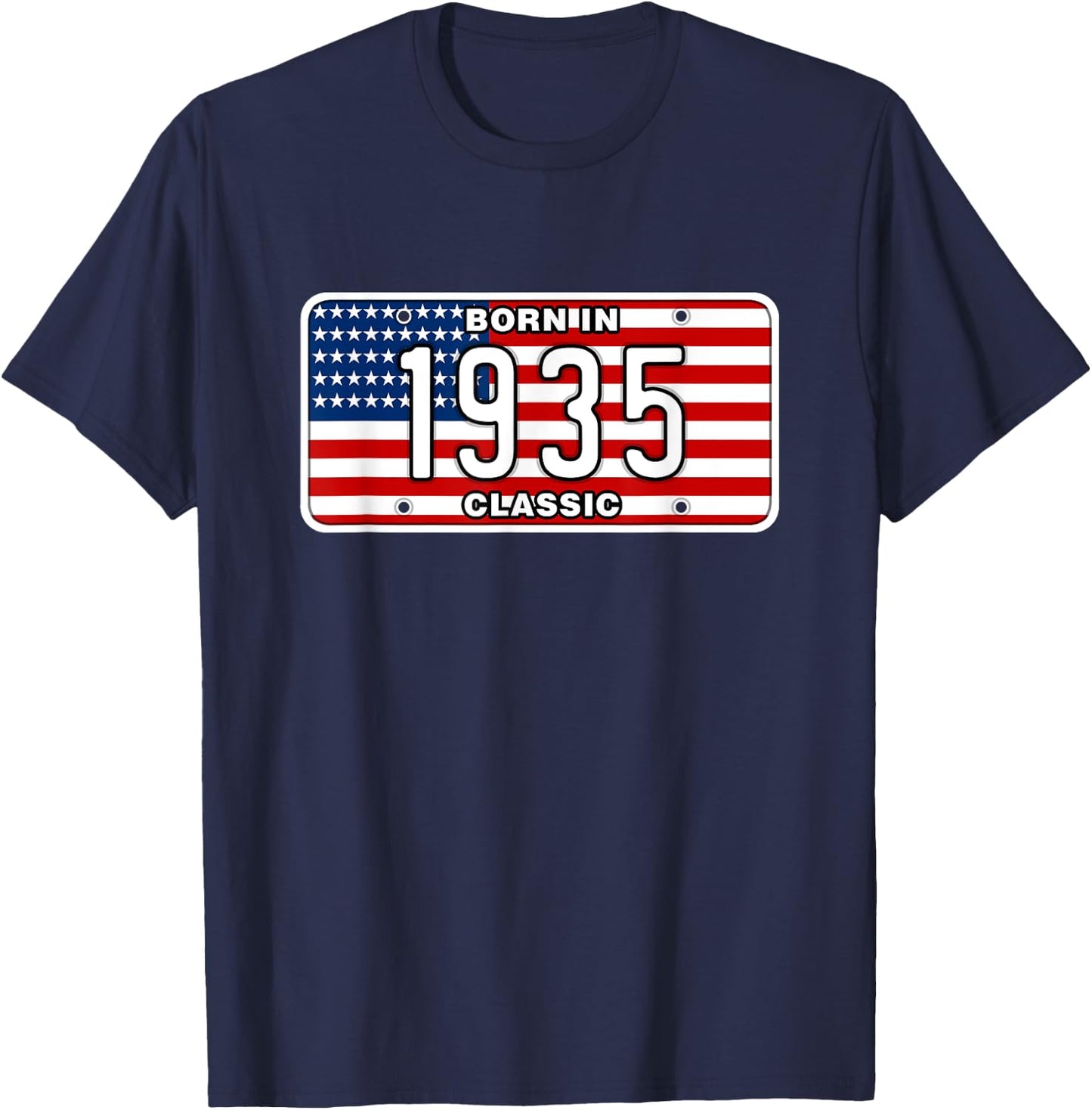90 Year Old Vintage Classic Car 1935 90th Birthday T-Shirt - T-Shirt | Navy