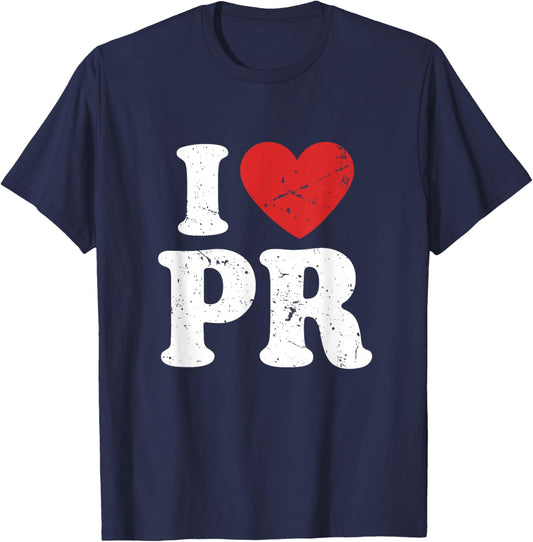 I Love Puerto Rico I Heart PR T-Shirt - T-Shirt | Navy