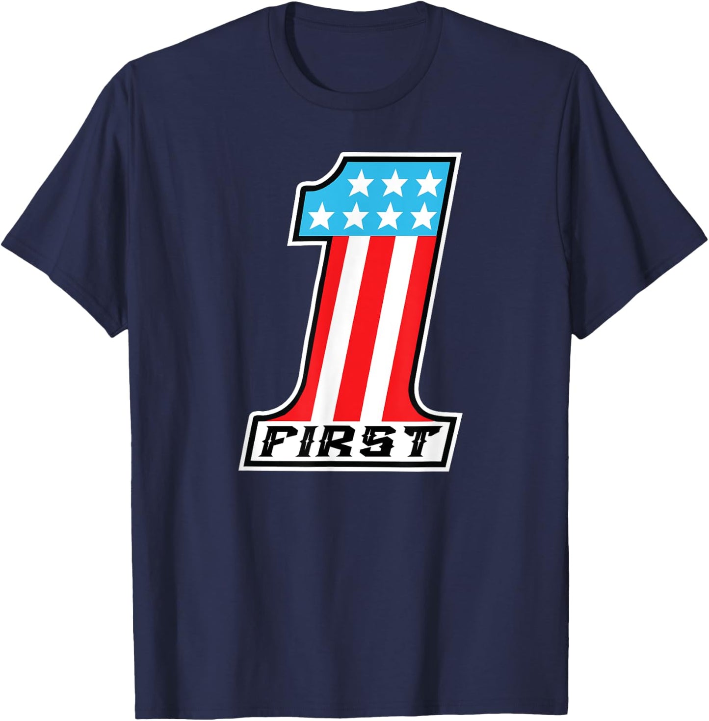 America First or America #1 shirt T-Shirt - T-Shirt | Navy