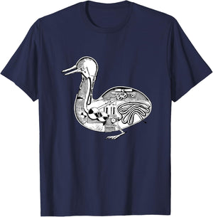Digesting Duck Automaton Blueprint Vaucanson Robot Nerd T-Shirt - T-Shirt | Navy