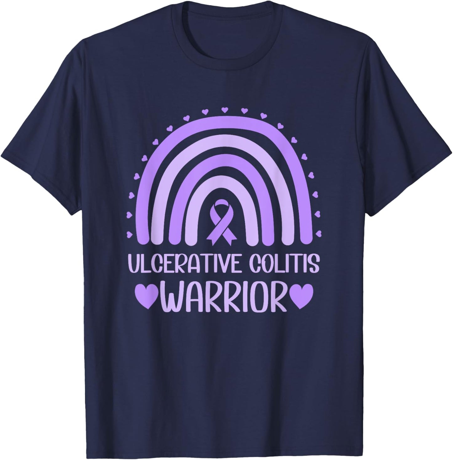 Ulcerative Colitis Warrior Ulcerative Colitis Awareness T-Shirt - T-Shirt | Navy