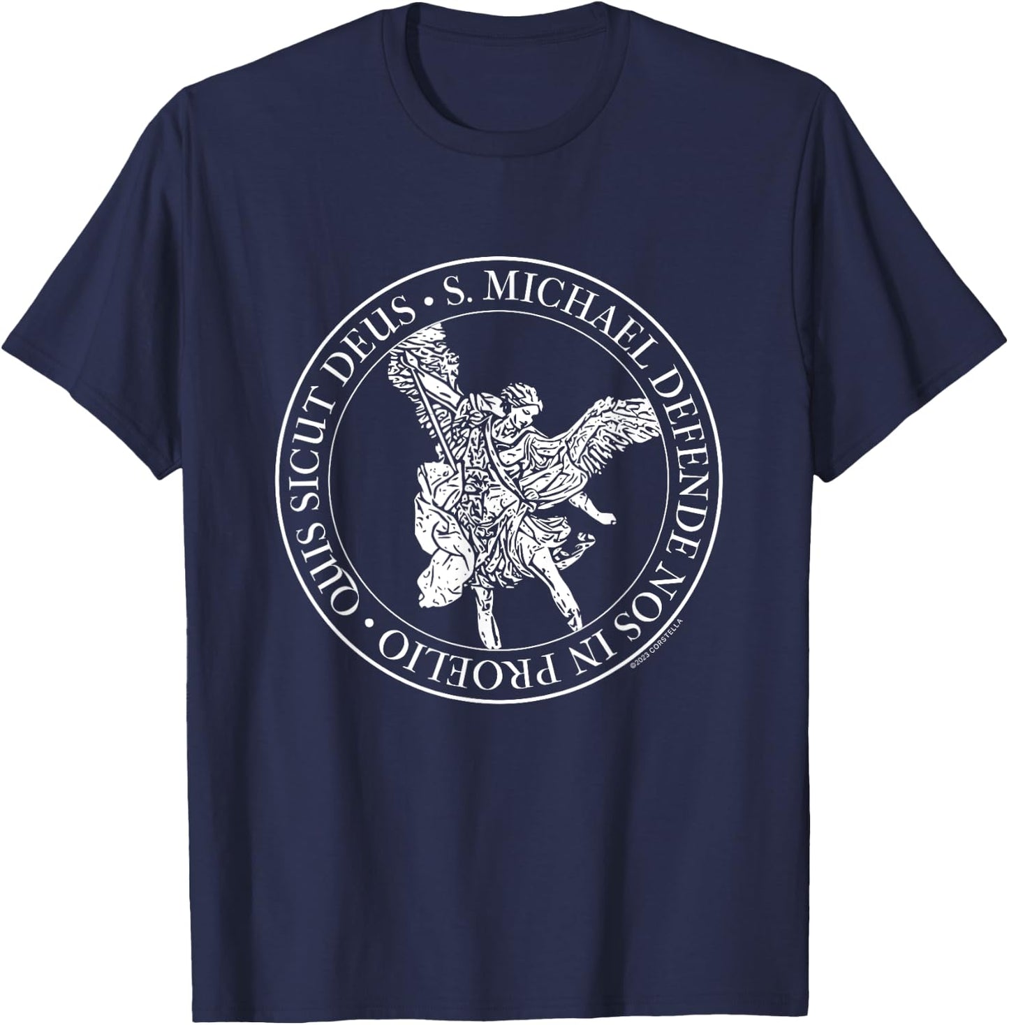 Quis Sicut Deus T-Shirt - T-Shirt | Navy