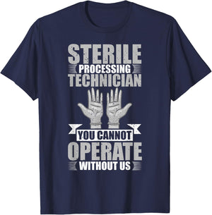 Sterile Processing Technician Instruments Tech Certification T-Shirt - T-Shirt | Navy