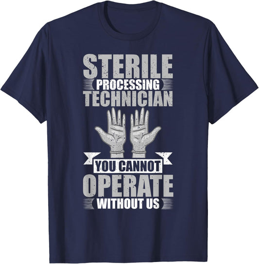 Sterile Processing Technician Instruments Tech Certification T-Shirt - T-Shirt | Navy
