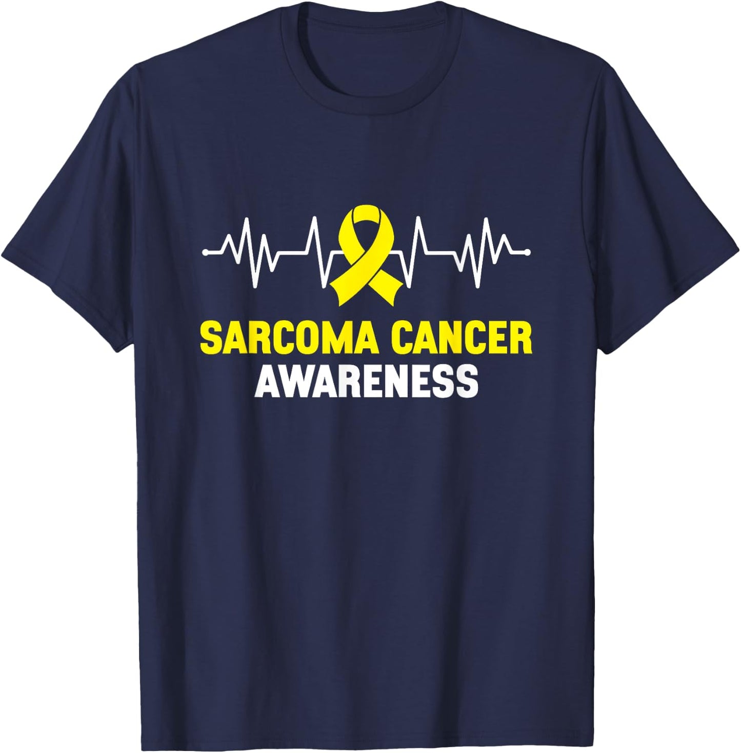Sarcoma Cancer Warrior Sarcoma Cancer Awareness T-Shirt - T-Shirt | Navy