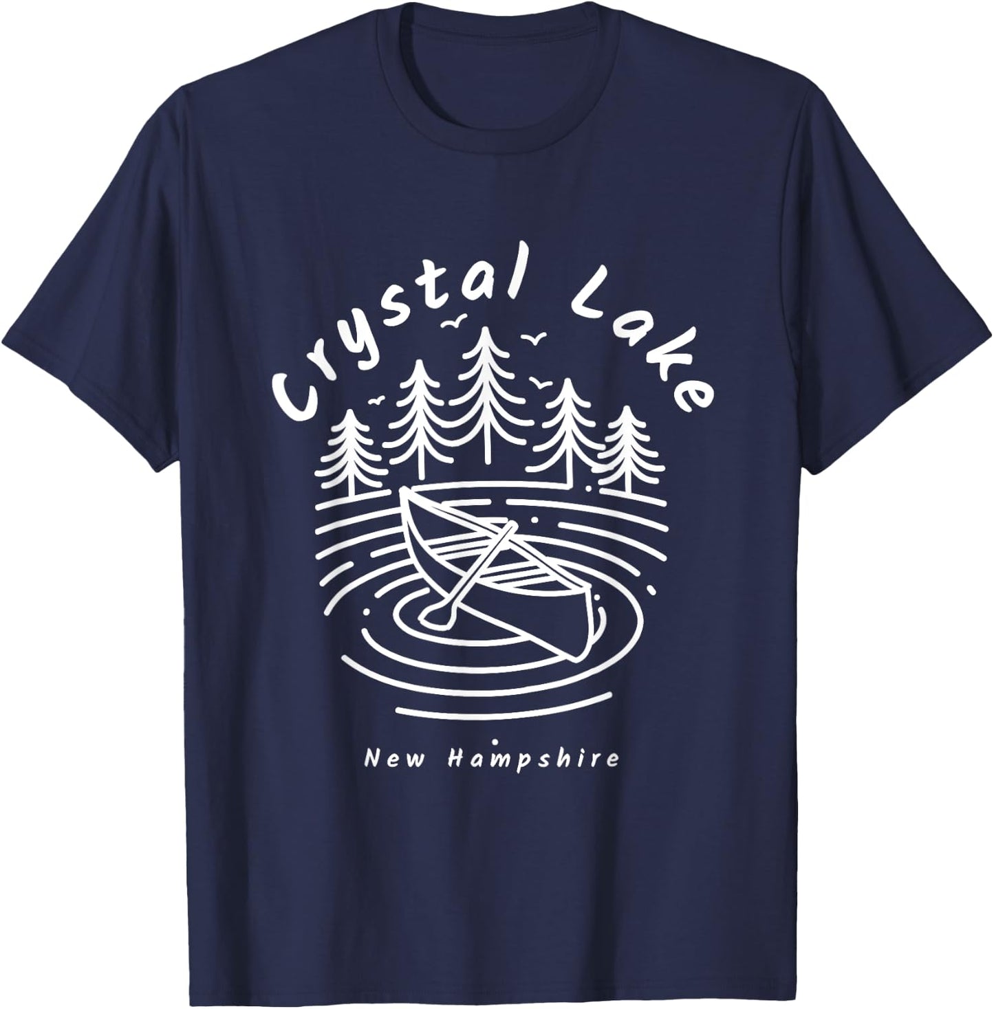 Crystal Lake New Hampshire T-Shirt - T-Shirt | Navy