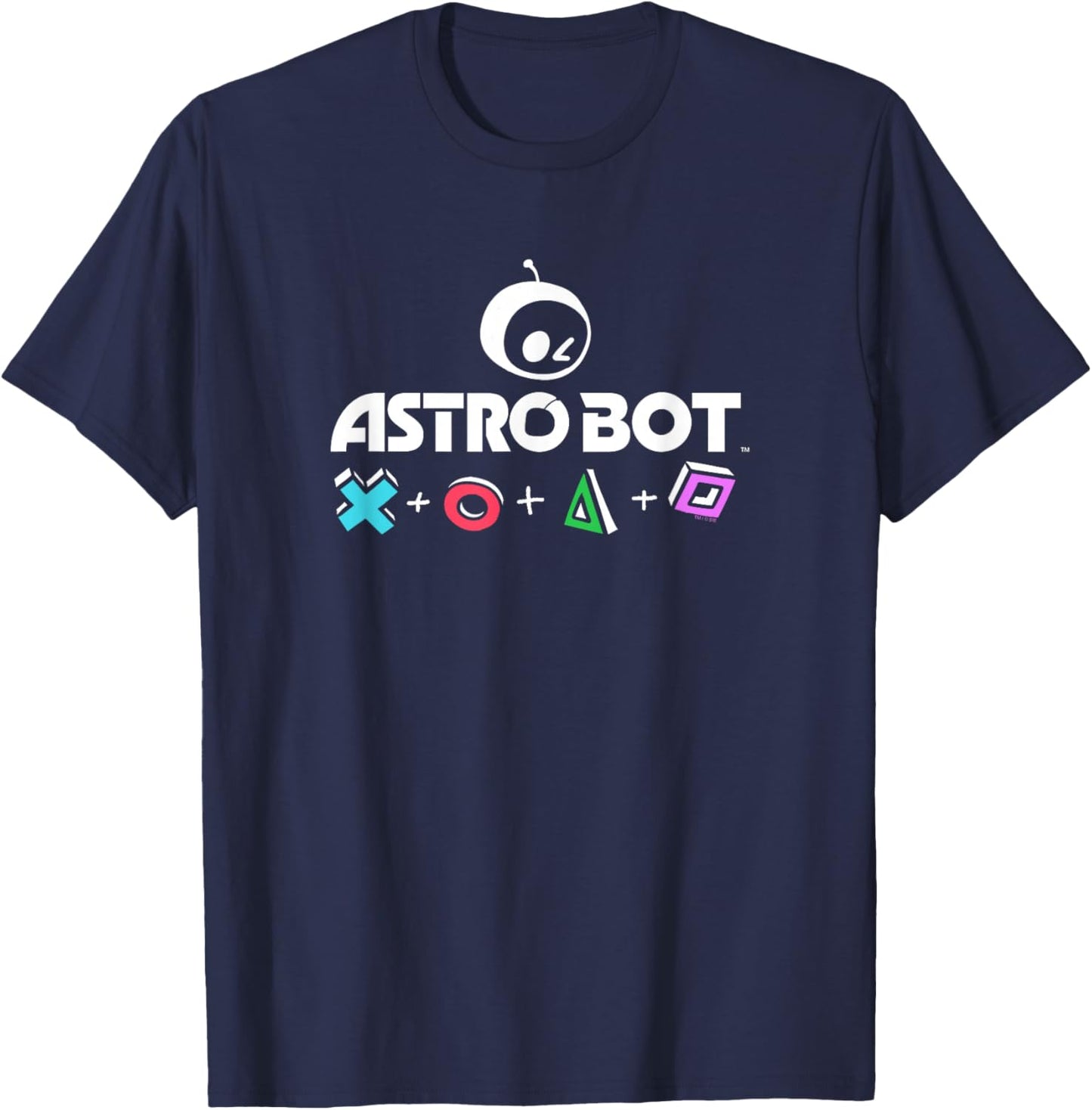 Astro Bot Rescue Mission PlayStation Symbols Video Game T-Shirt - T-Shirt | Navy