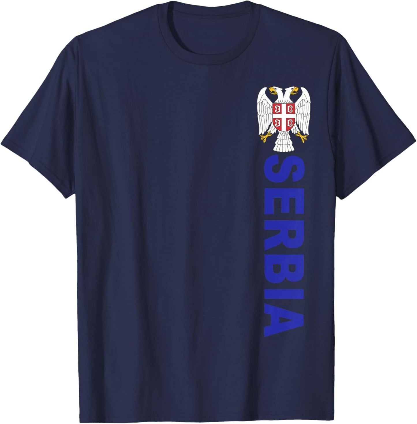 Serbian Double Eagle Emblem Sporty T-Shirt - T-Shirt | Navy
