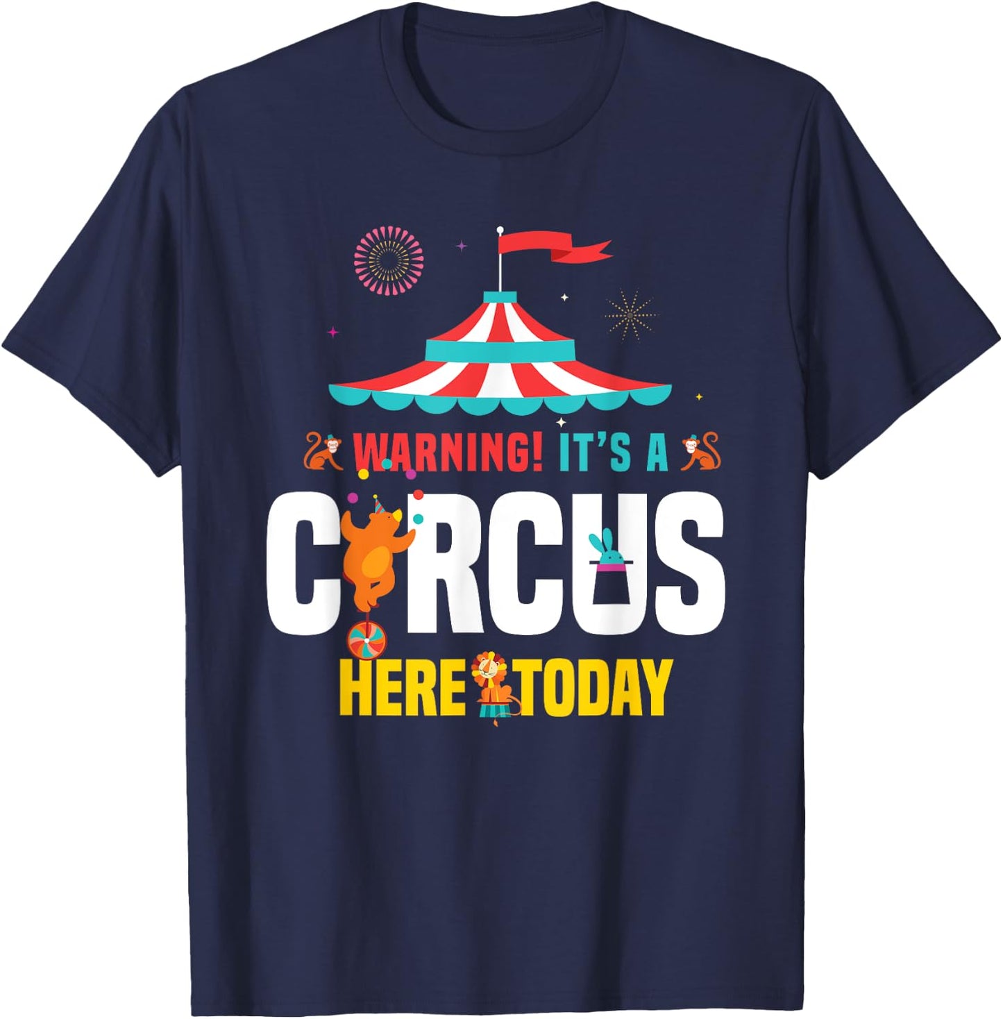 Zirkus Karnevals Geschenk Women's Circus Carnival Birthday Party - Black, Small, Short Sleeve, Classic Fit, Cotton, Polyester T-Shirt - T-Shirt | Navy