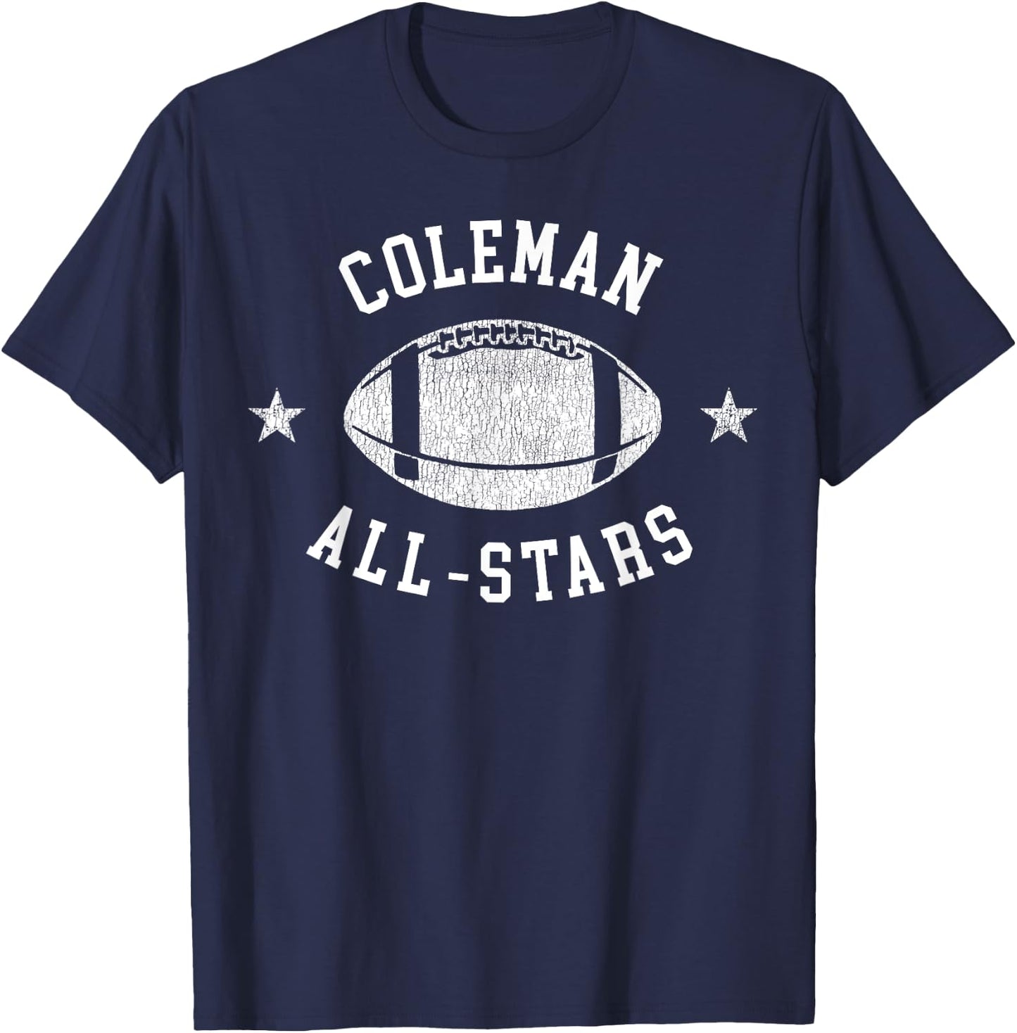 Coleman Vintage All-Stars Football Retro 80s T-Shirt - T-Shirt | Navy