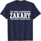Zakary Personal Name First Name Funny Zakary T-Shirt - T-Shirt | Navy
