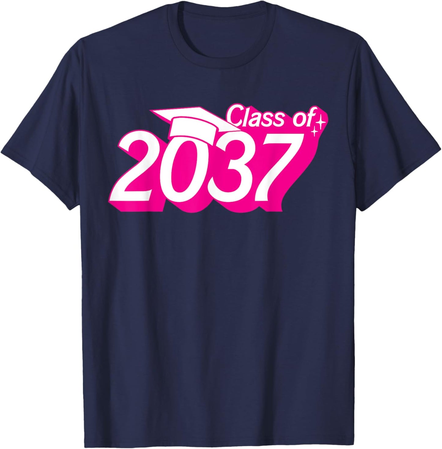 Class of 2037 First Day of School Graduation Pre-k to 12th T-Shirt - T-Shirt | Navy