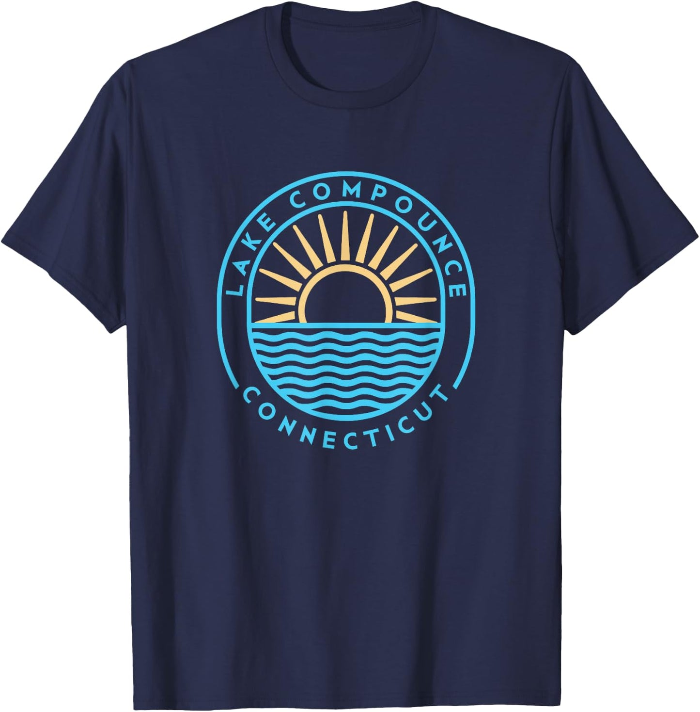 Lake Compounce Connecticut Outdoors Vintage T-Shirt - T-Shirt | Navy