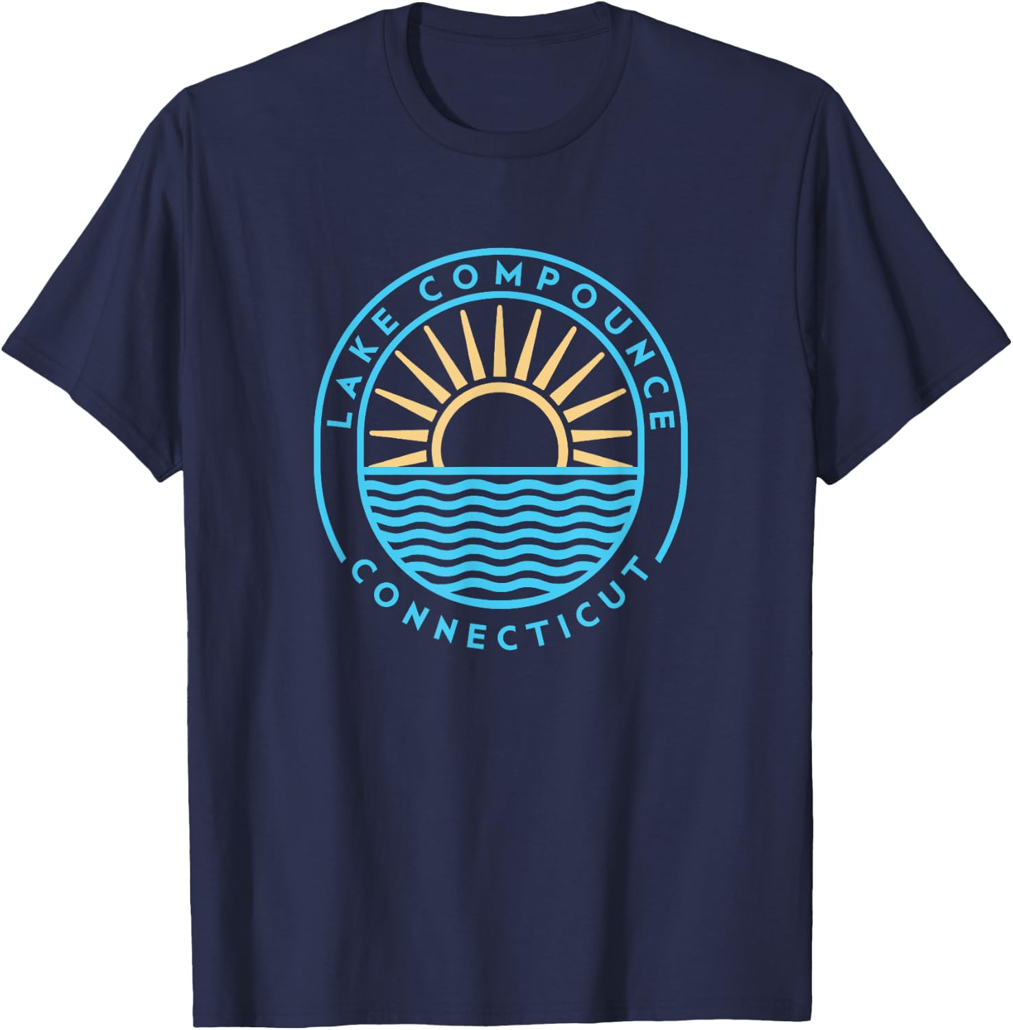 Lake Compounce Connecticut Outdoors Vintage T-Shirt - T-Shirt | Navy