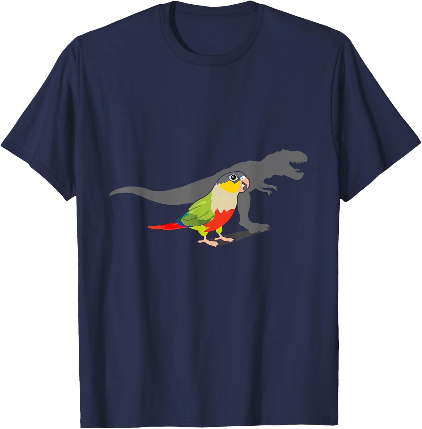 Screaming Conure T-Rex Shirt Parrot Shirt For Kids T-Shirt - T-Shirt | Navy