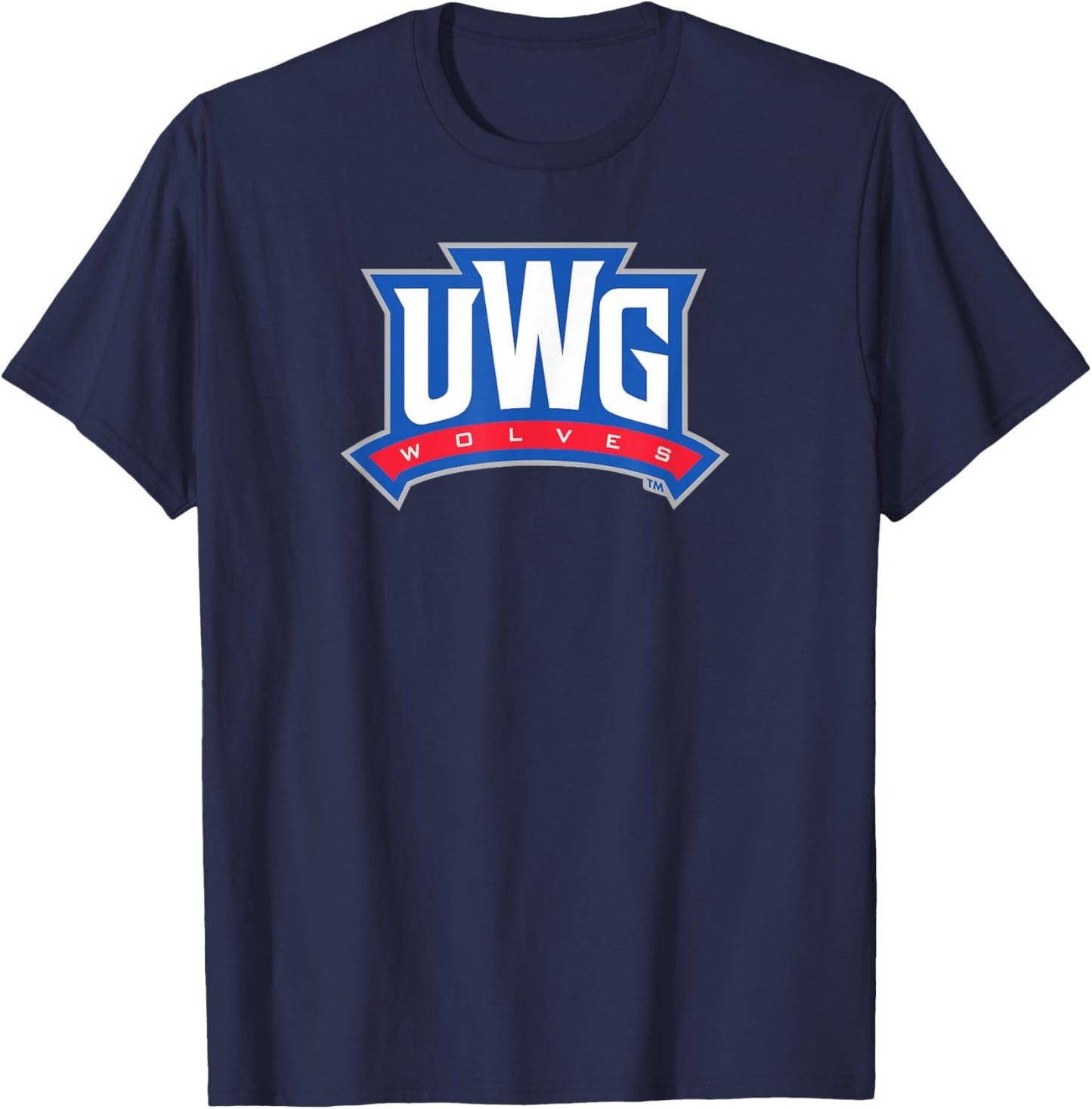 UWG Wolves Arch Athletics Wordmark Standard T-Shirt - T-Shirt | Navy