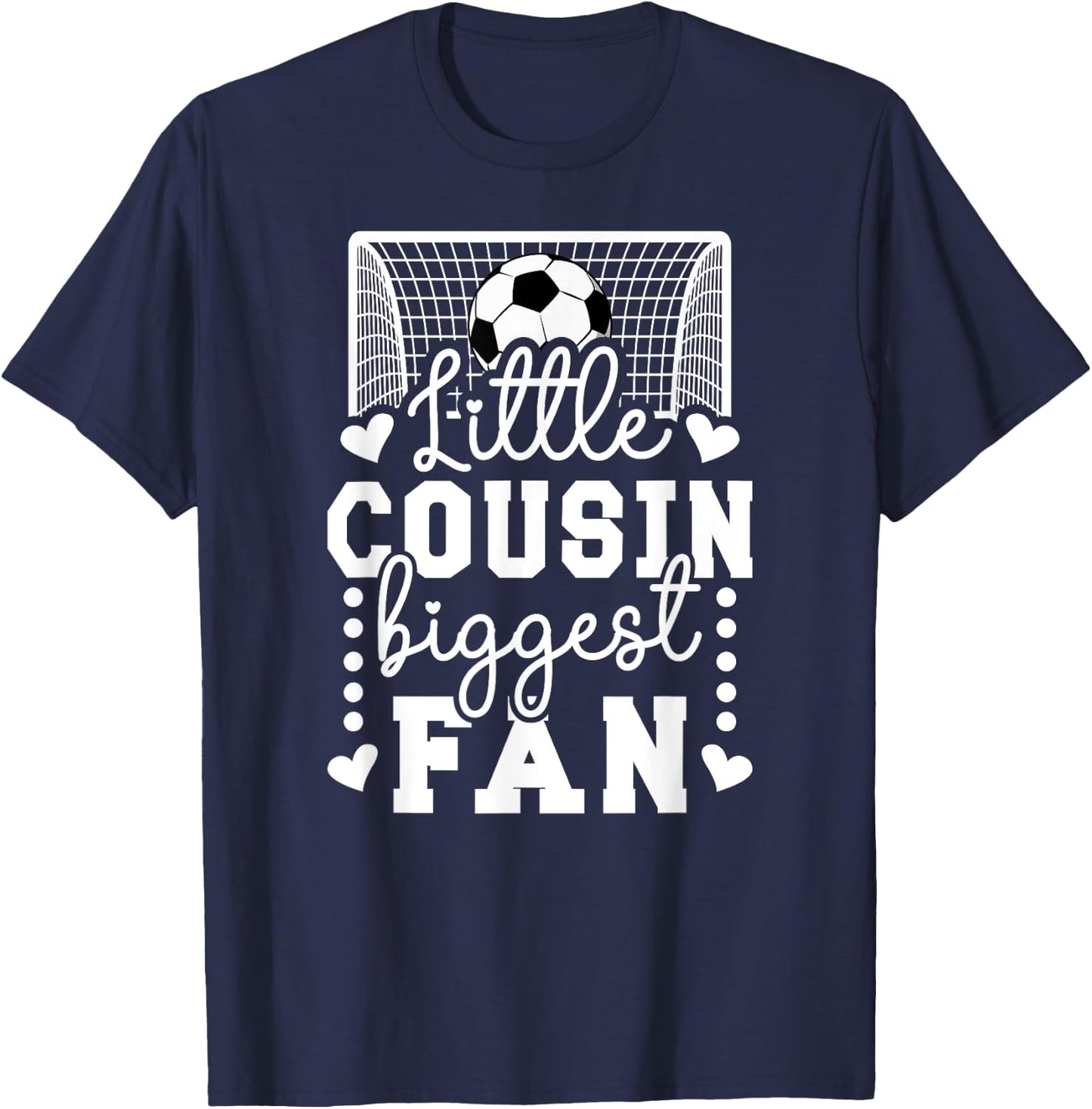 Little Cousin Soccer Goalie Cousin Of A Soccer Keeper Cousin T-Shirt - T-Shirt | Navy