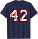 Baseball Number #42 T-Shirt - T-Shirt | Navy