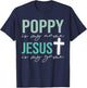 Poppy Is My Name Jesus Is My Game Christian Grandpa T-Shirt - T-Shirt | Navy