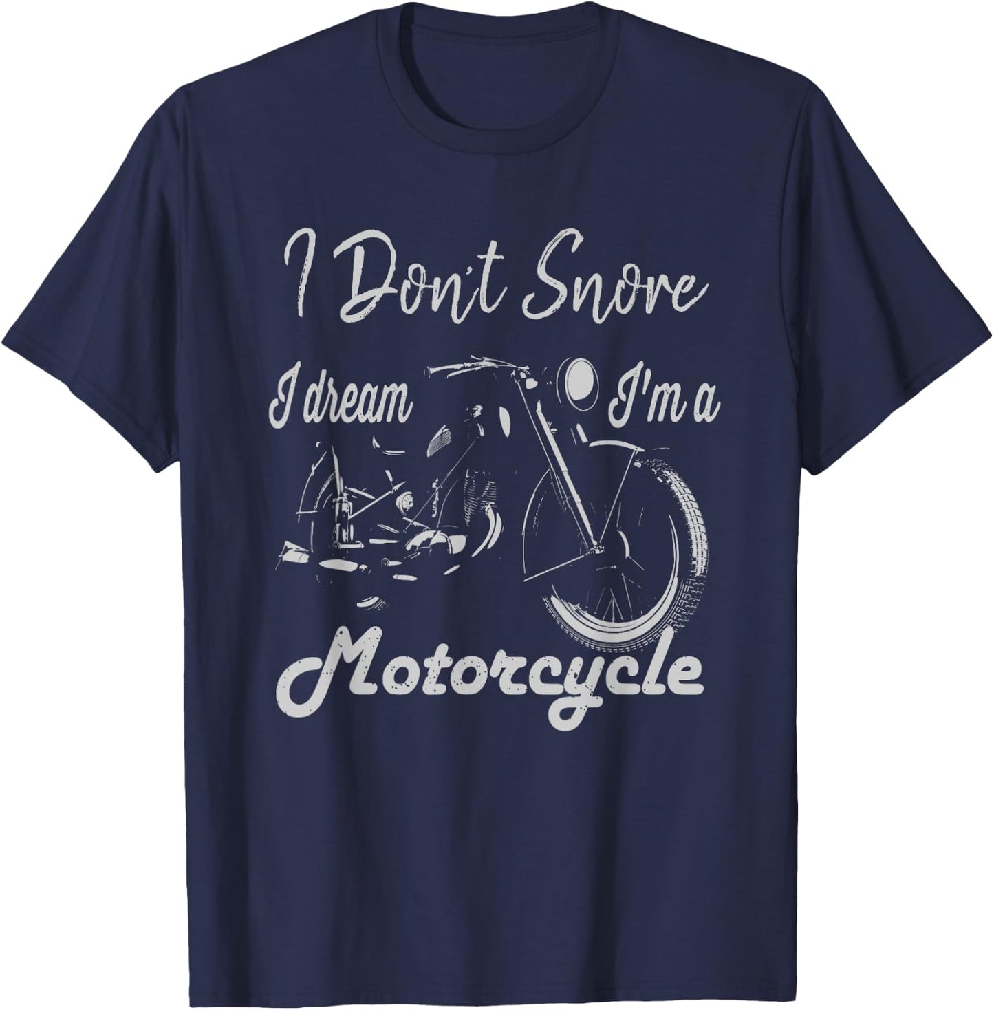 Old Motorcycle Grandpa Dad Opa Daddy Father Day Gift T-Shirt - T-Shirt | Navy
