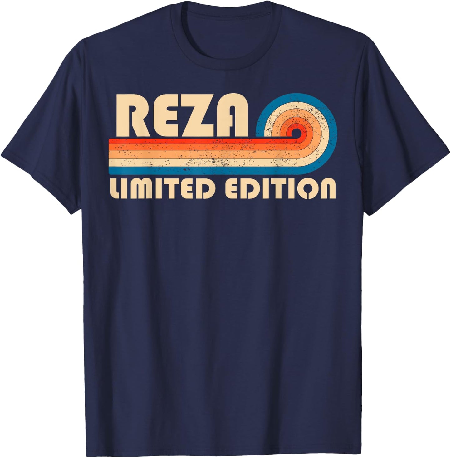 REZA Surname Retro Vintage 80s 90s Birthday Reunion T-Shirt - T-Shirt | Navy
