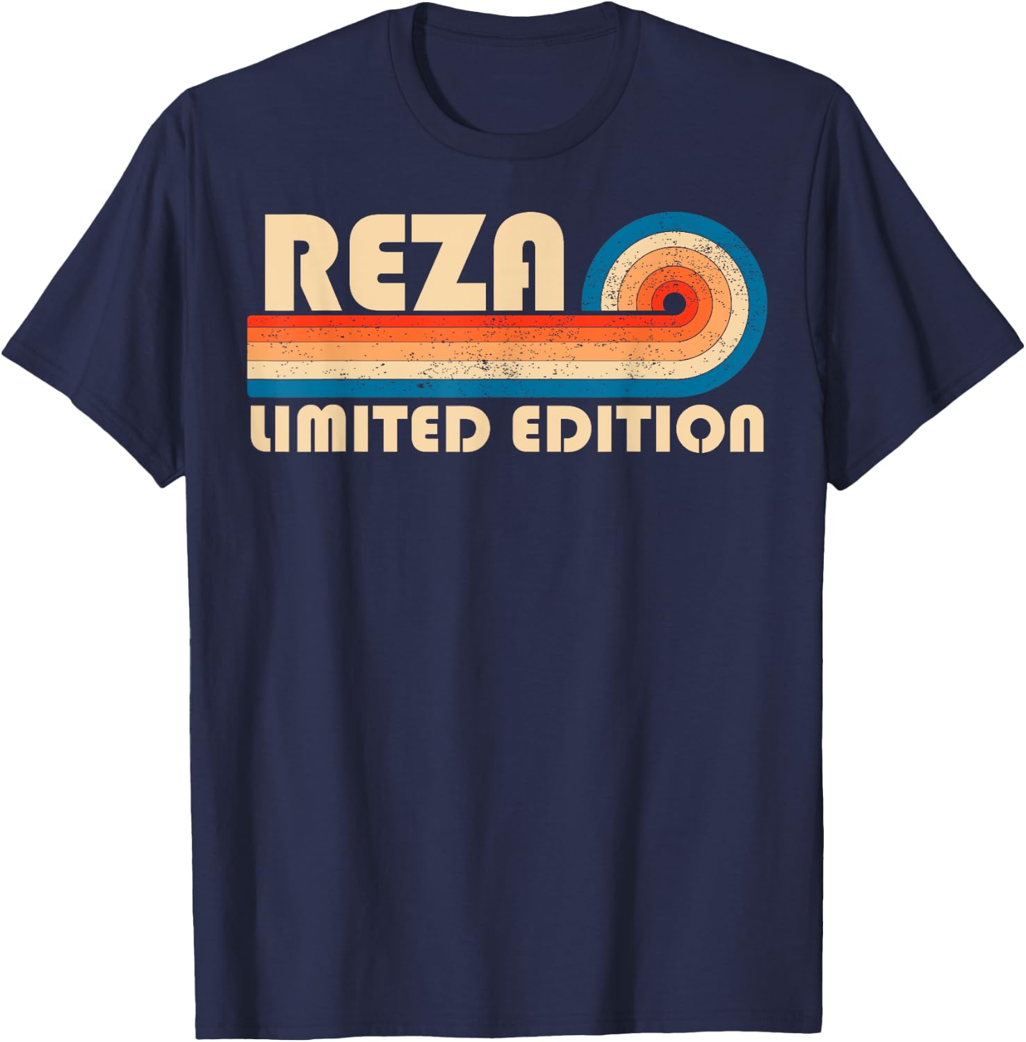 REZA Surname Retro Vintage 80s 90s Birthday Reunion T-Shirt - T-Shirt | Navy