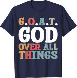 G.O.A.T. God Over All Things T-Shirt - T-Shirt | Navy