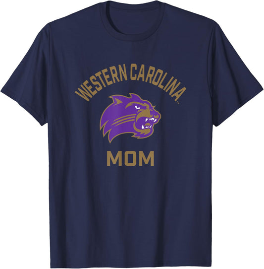 Western Carolina University Catamounts Arched Mom T-Shirt - T-Shirt | Navy