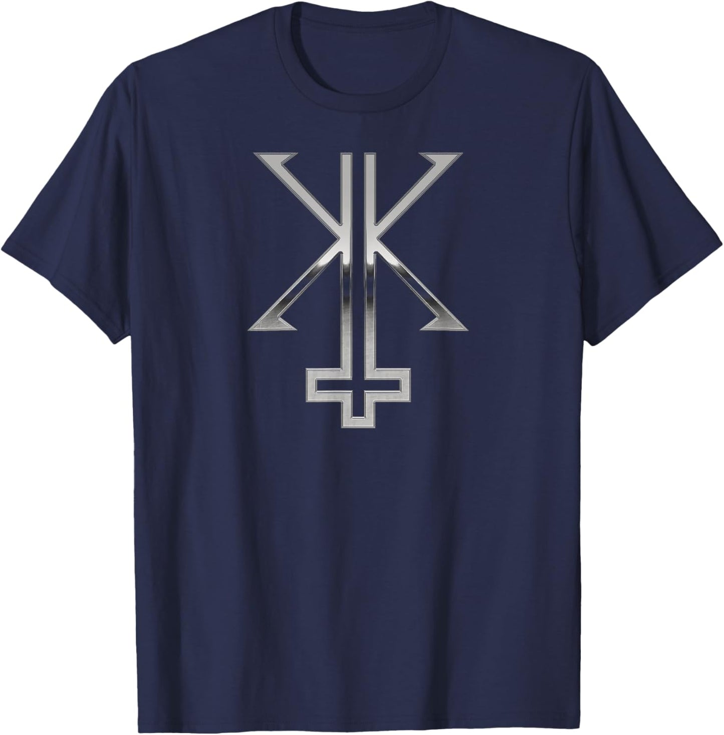 Kerry King – Chrome Logo 2 T-Shirt - T-Shirt | Navy