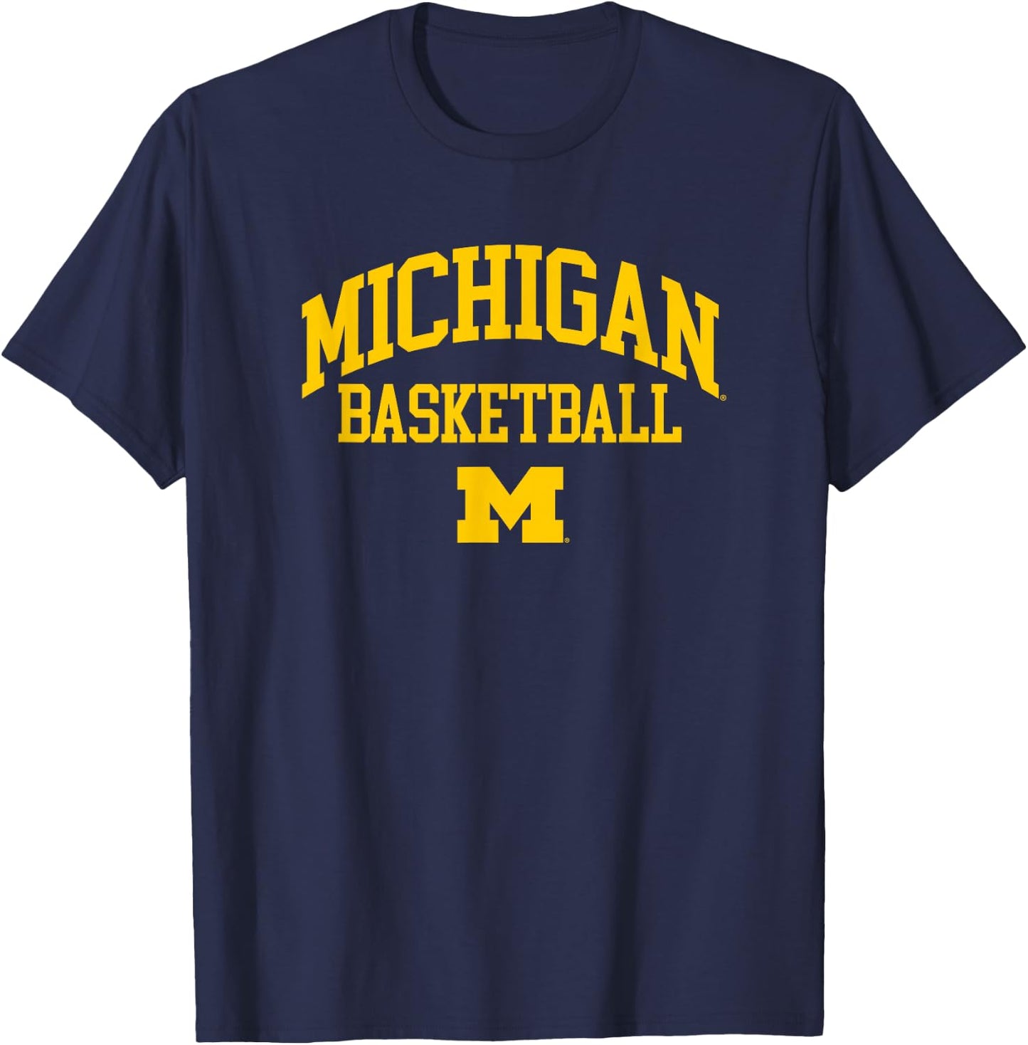 University of Michigan Wolverines U of M Basketball T-Shirt - T-Shirt | Navy