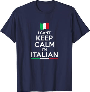 I can't keep calm I'm italian T-Shirt - T-Shirt | Navy