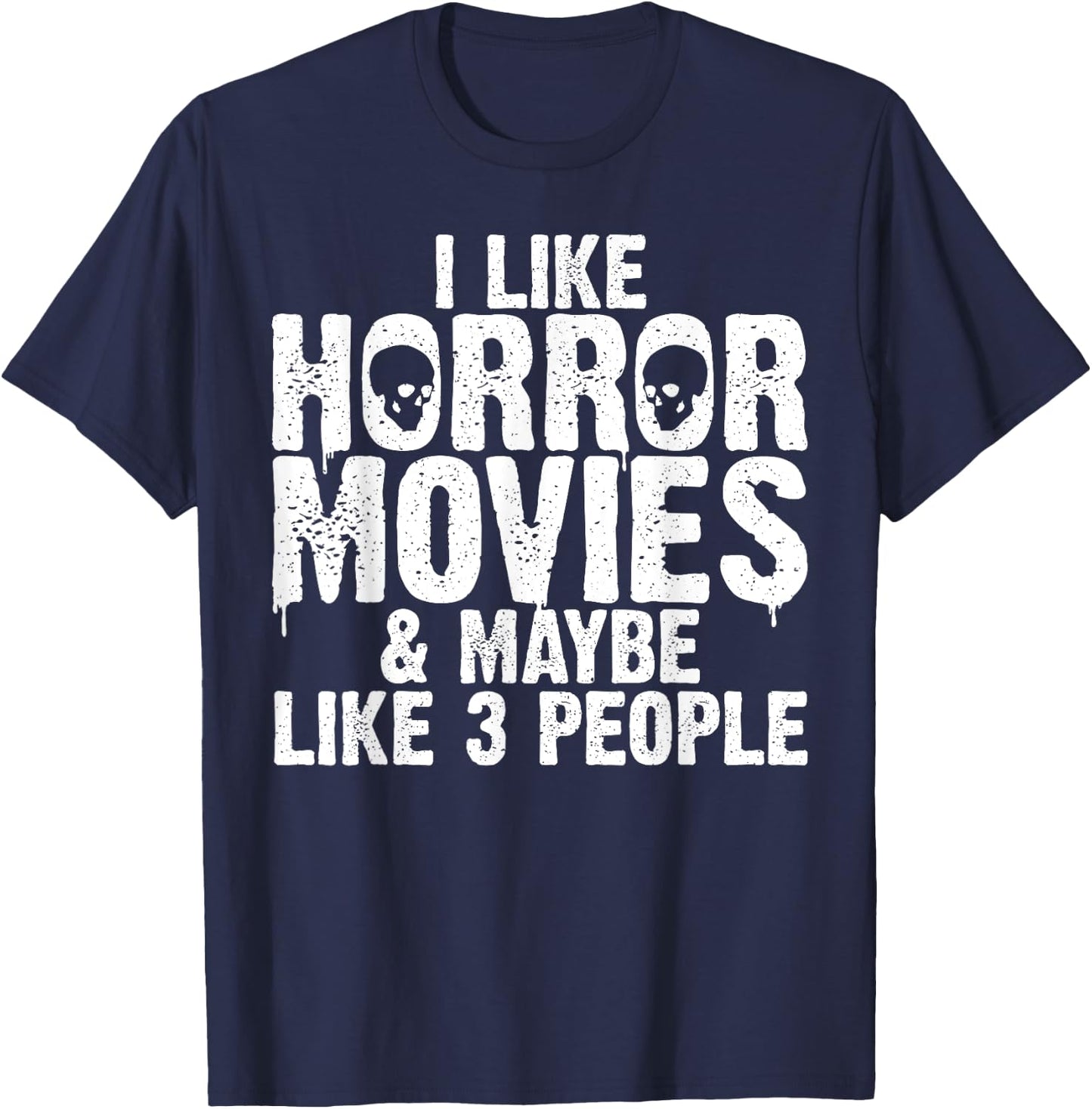 Funny Horror Movie Design Women Horror Movie Lover T-Shirt - T-Shirt | Navy