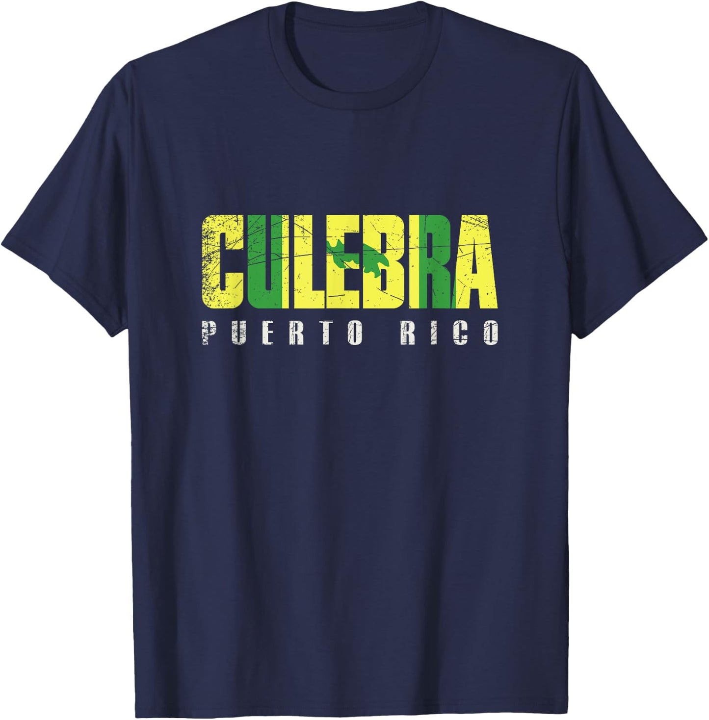 Culebra City in Puerto Rico, Culebra Flag T-Shirt - T-Shirt | Navy