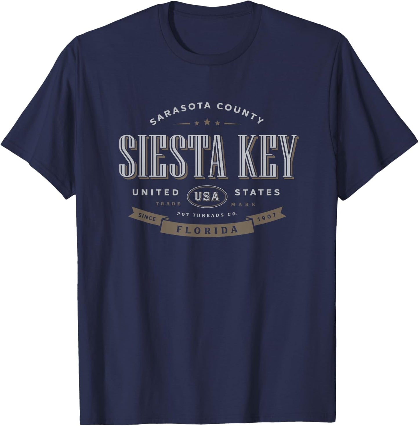 Siesta Key FL Florida Keys Vacation Souvenir T-Shirt - T-Shirt | Navy