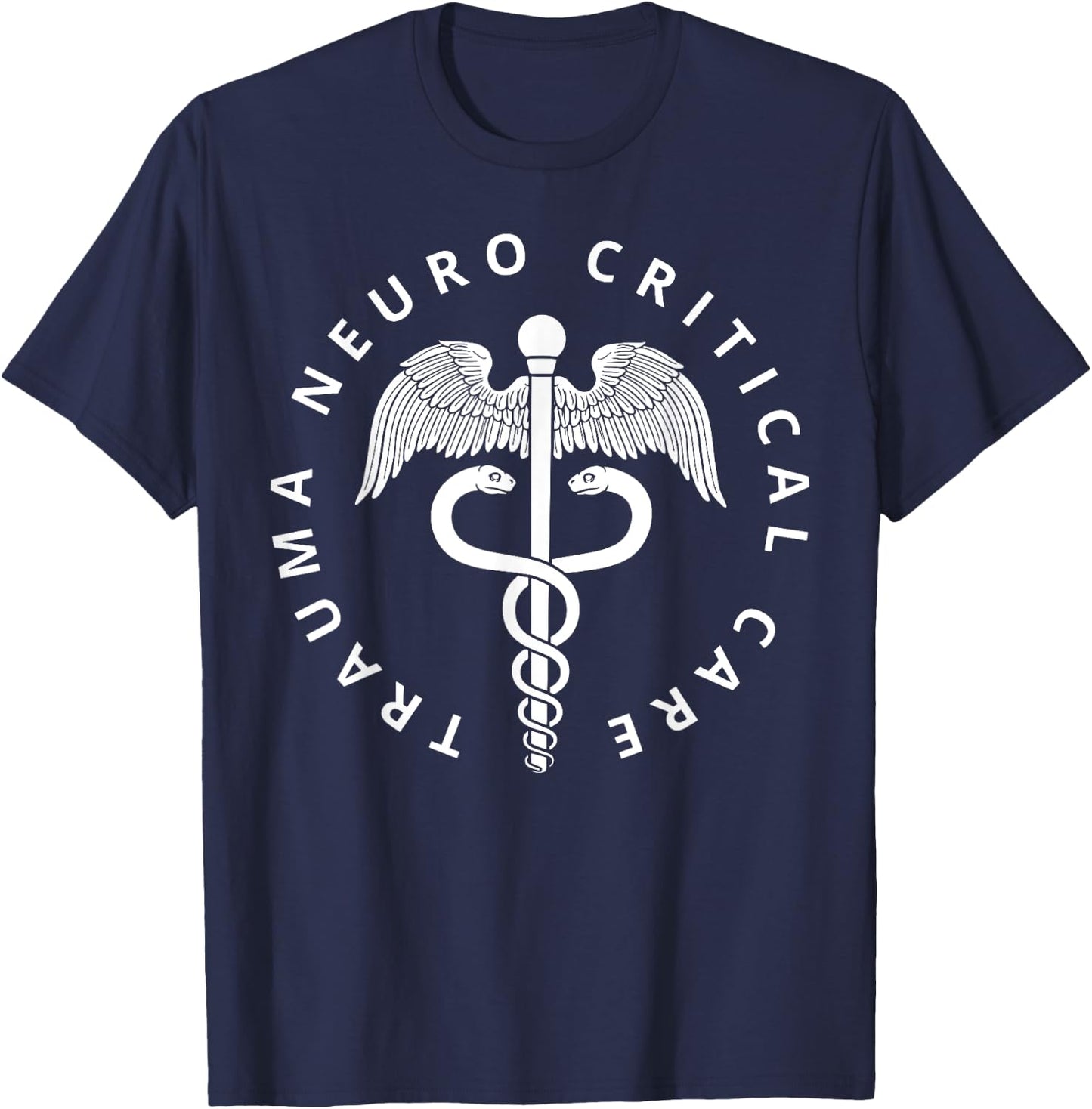Trauma Neuro Critical Care Neuro Nurse Icu Neurology Nursing T-Shirt - T-Shirt | Navy