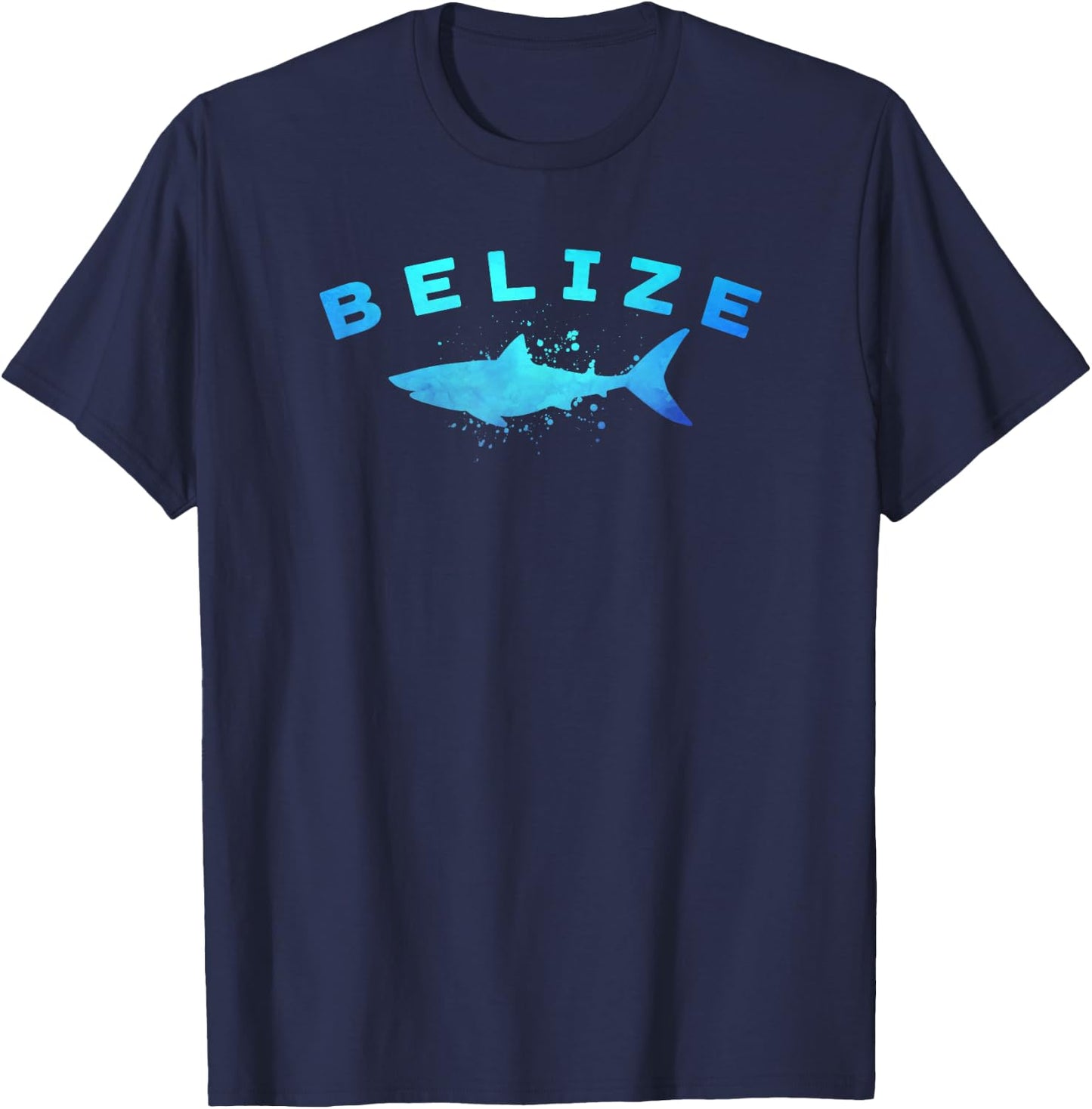 BELIZE Caribbean Beach Vacation Diving Trip Vintage Shark T-Shirt - T-Shirt | Navy