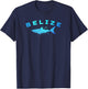 BELIZE Caribbean Beach Vacation Diving Trip Vintage Shark T-Shirt - T-Shirt | Navy