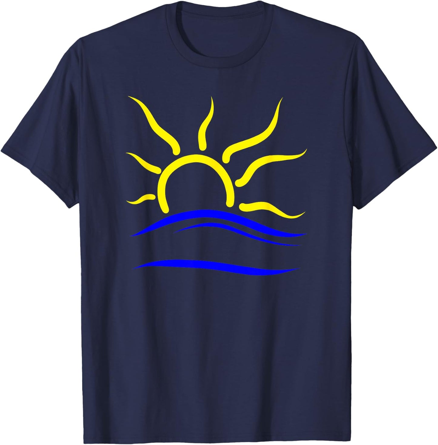 Naturist Symbol for Nudist Naturism | Universal Nudism Sun T-Shirt - T-Shirt | Navy