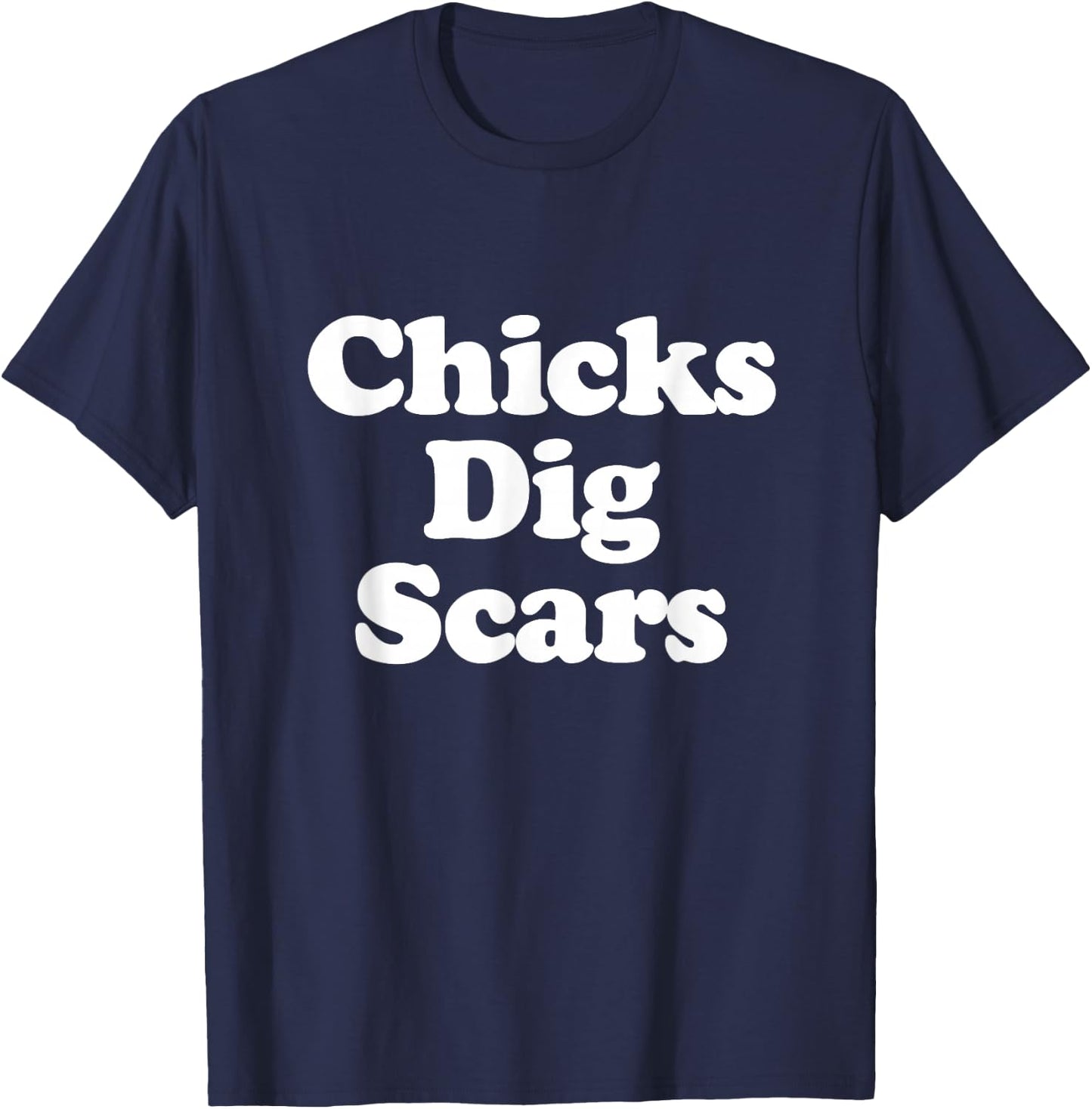 Chicks Dig Scars Congenital Heart Defect Heart Warrior T-Shirt - T-Shirt | Navy