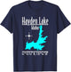 Modern Hayden Lake - Idaho T-Shirt - T-Shirt | Navy