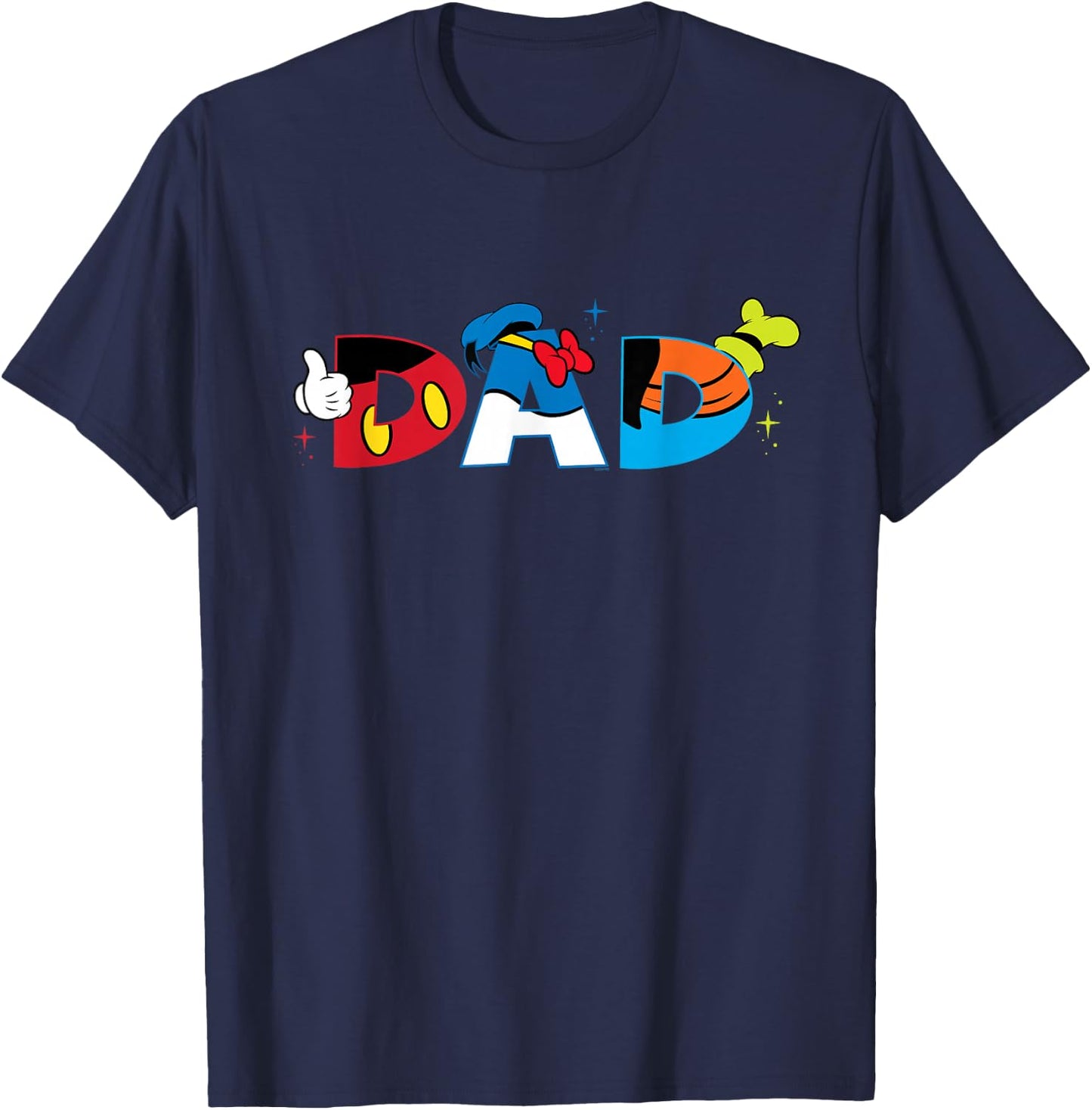 Disney Mickey Mouse and Friends Dad Father’s Day Birthday T-Shirt - T-Shirt | Navy