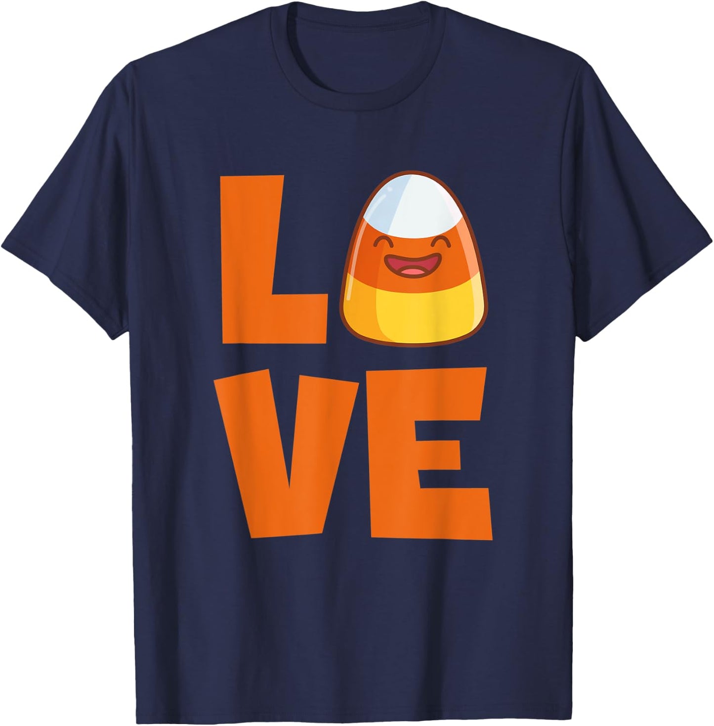 Love Candy Corn Cute Halloween Party Trick Or Treat T-Shirt - T-Shirt | Navy