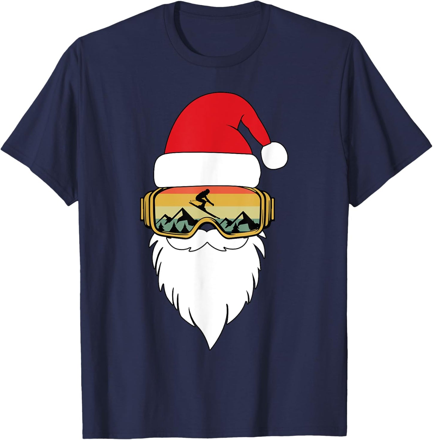 Skiing Christmas Winter Skier Funny Apres Ski T-Shirt - T-Shirt | Navy