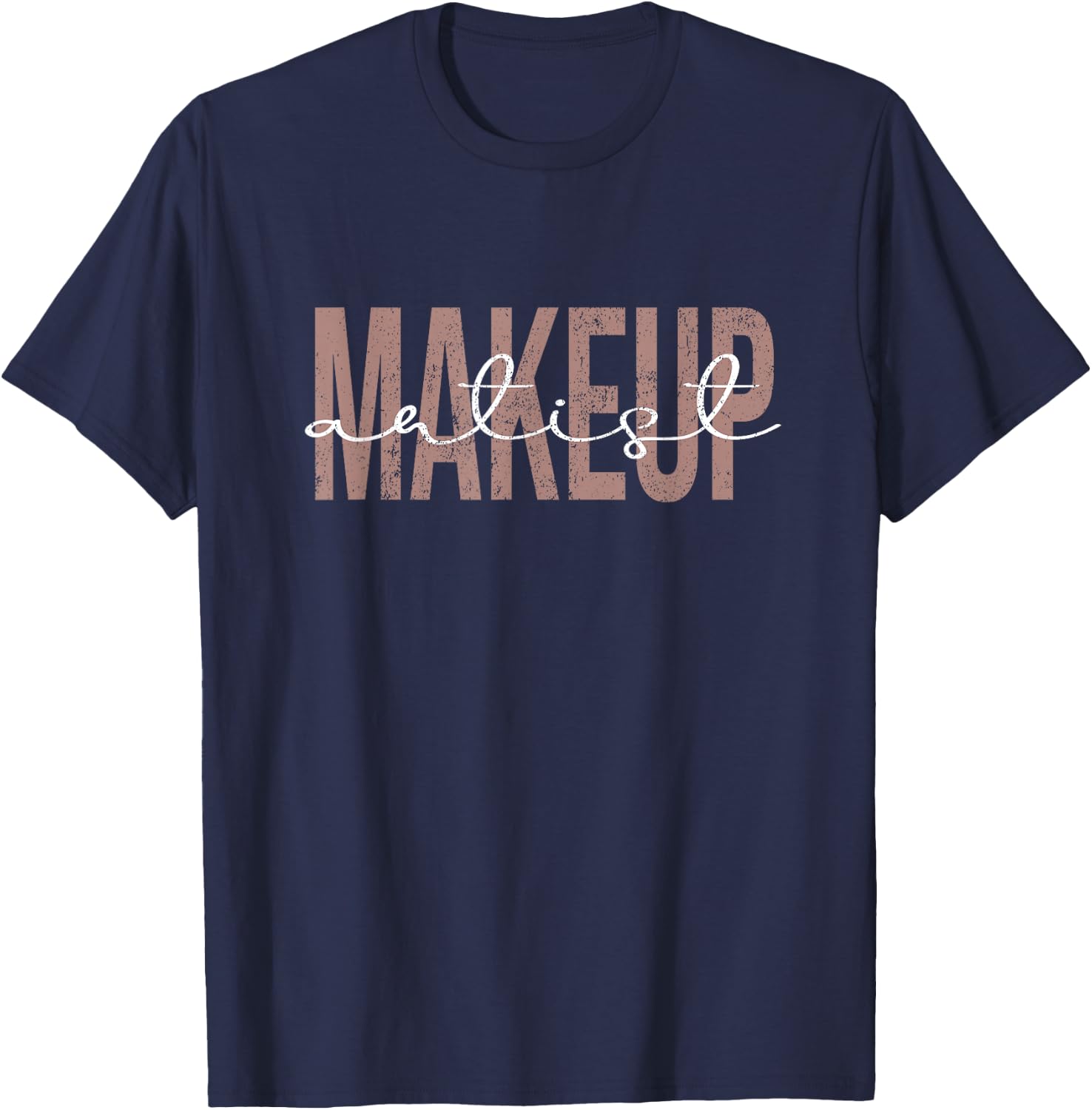 Vintage Makeup Artist MUA Retro Makeup Artist T-Shirt - T-Shirt | Navy