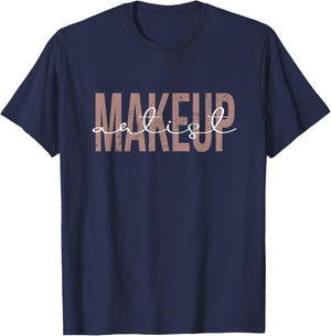 Vintage Makeup Artist MUA Retro Makeup Artist T-Shirt - T-Shirt | Navy