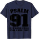 My refuge my fortress my God in whom I trust Psalm 91 T-Shirt - T-Shirt | Navy
