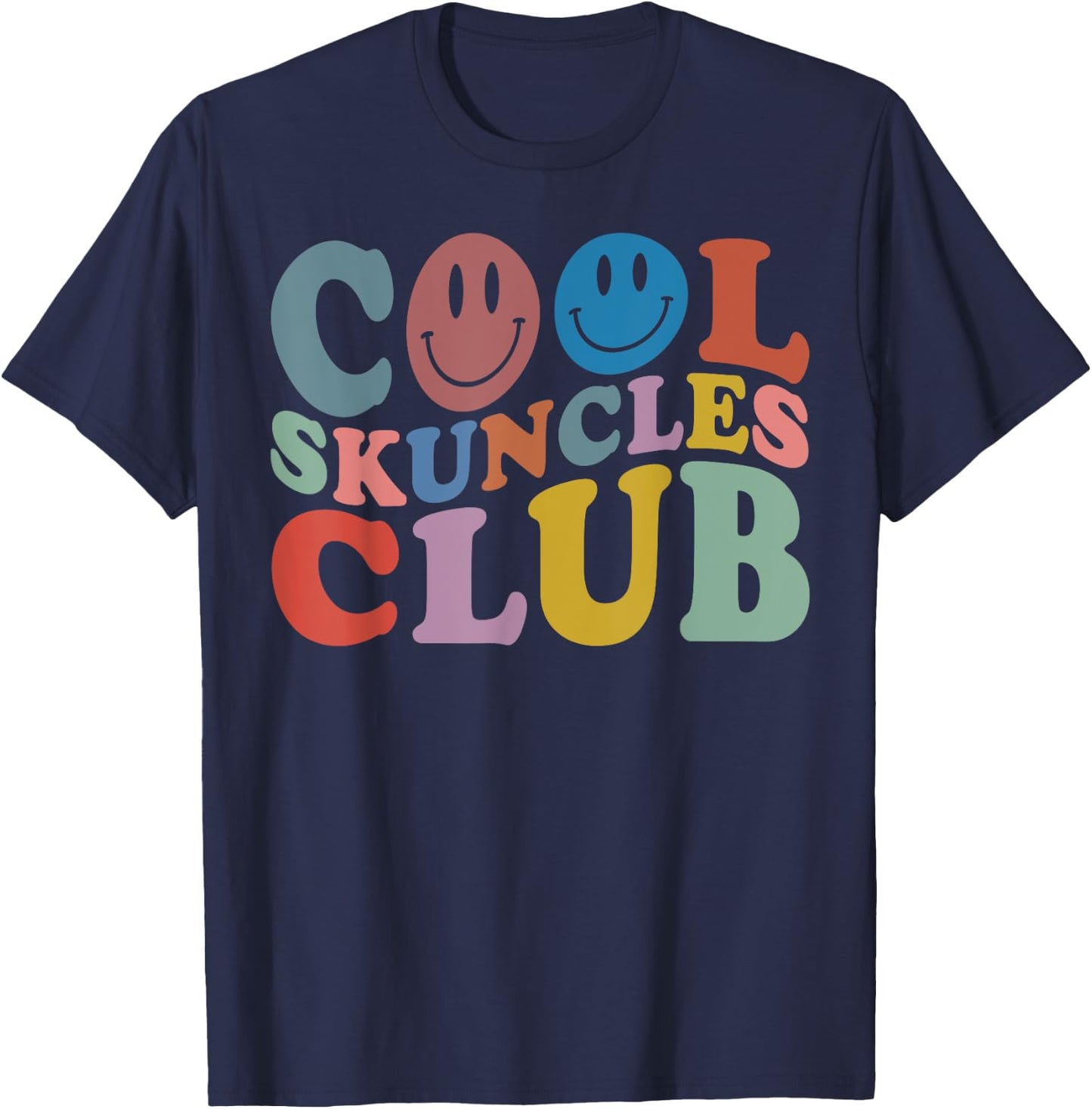 Retro Cool Skuncles Club, Cannabis Marijuana Cool Uncle T-Shirt - T-Shirt | Navy